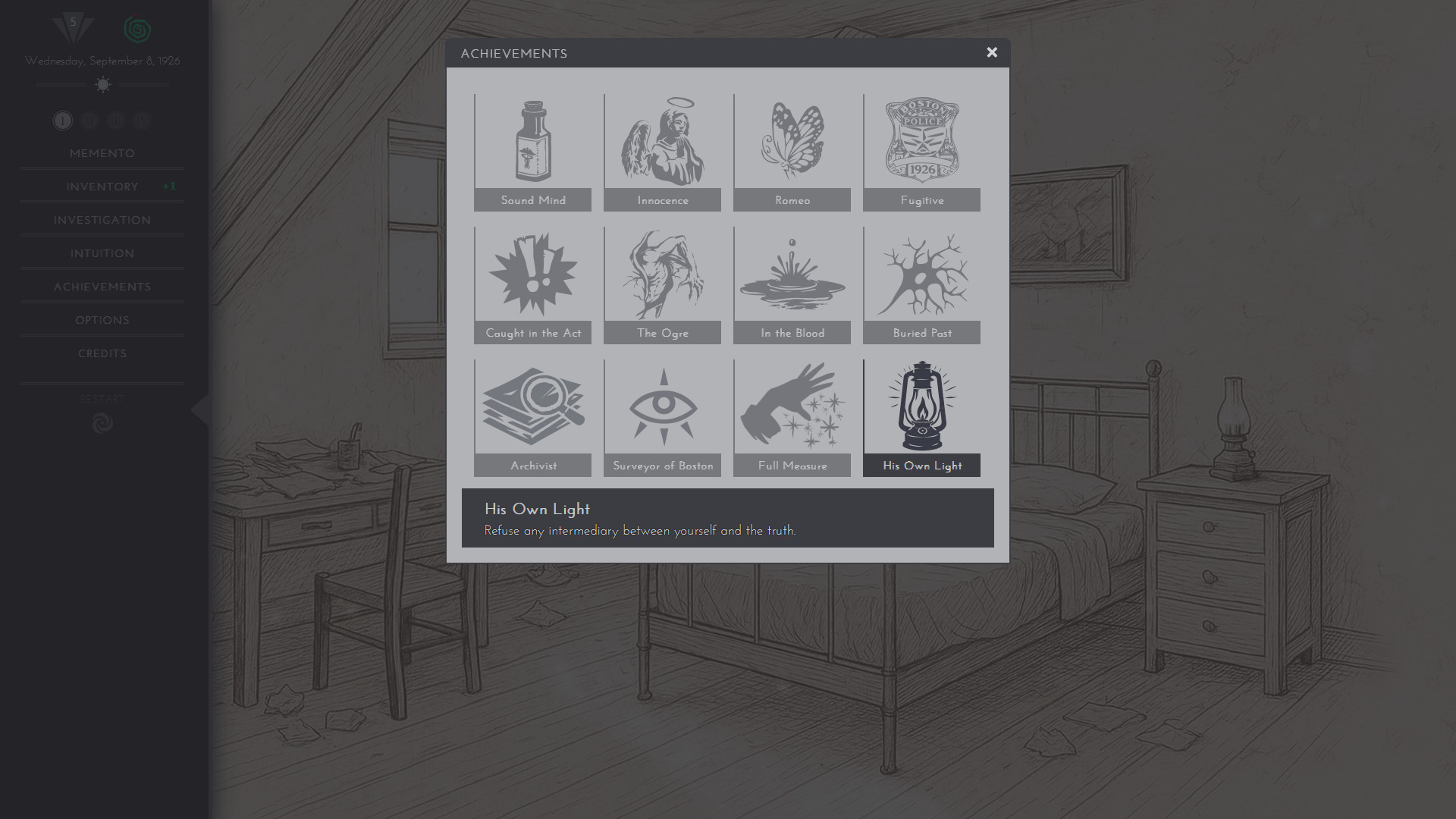 The investigation board linking clues and intuitions.